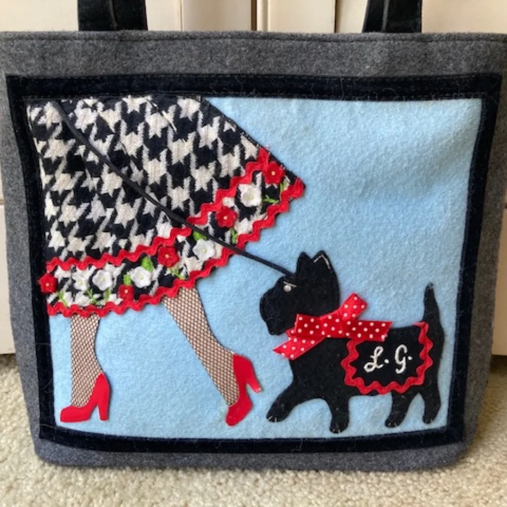 Lulu Guinness London "Walking the Dog" Handle bag - Picture 2 of 11